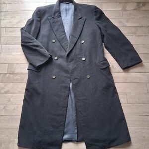 Canali Men's 100% Cashmere Loro Piana Coat Navy Blue GUC Men 46 XL